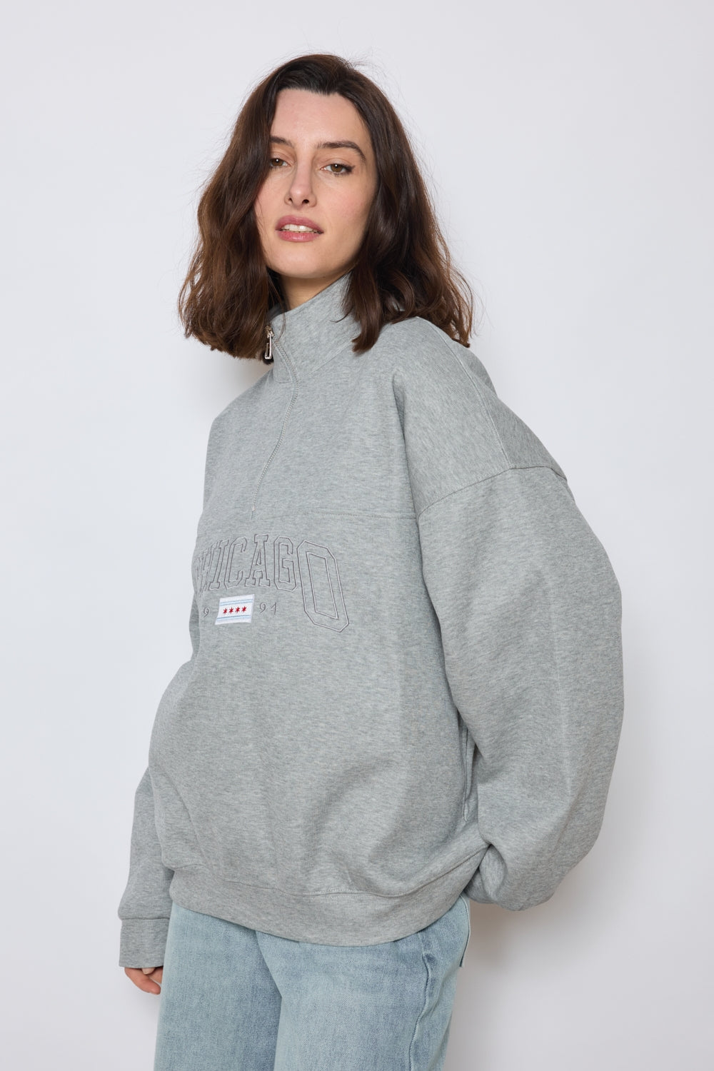 SWEAT MANEL GRIS