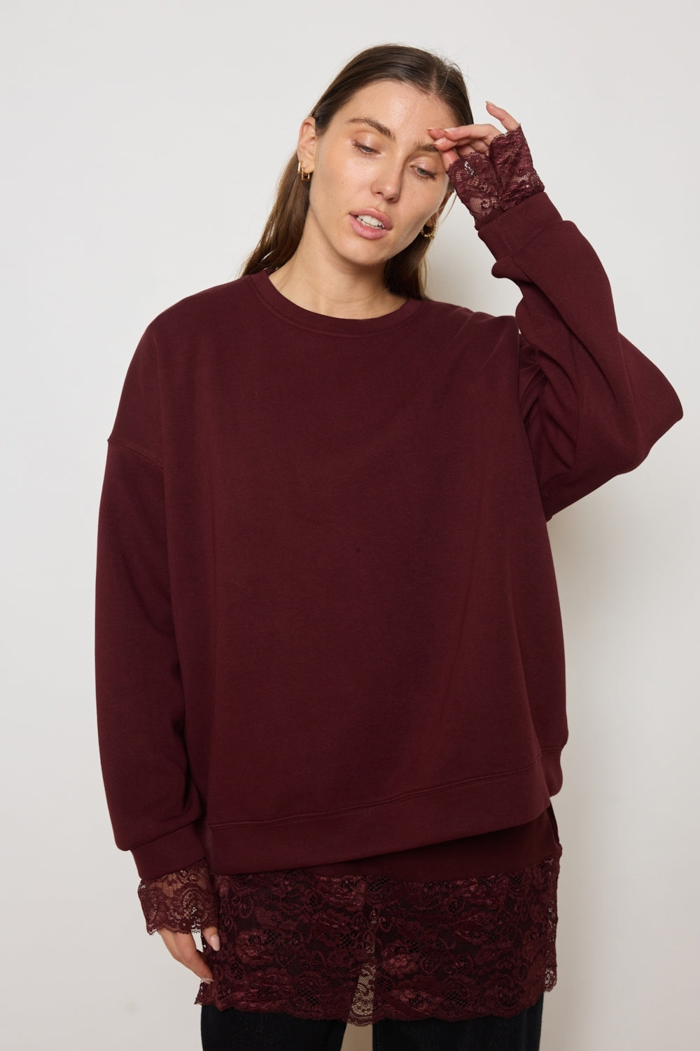 SWEAT NINA BORDEAUX