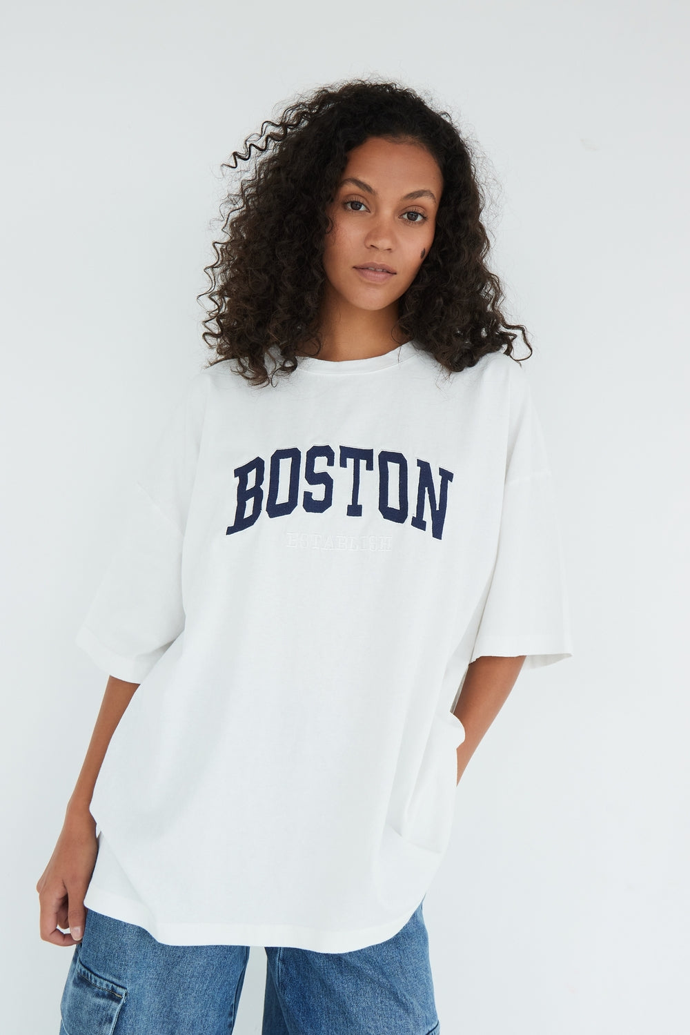 T-SHIRT BOSTON BLANC