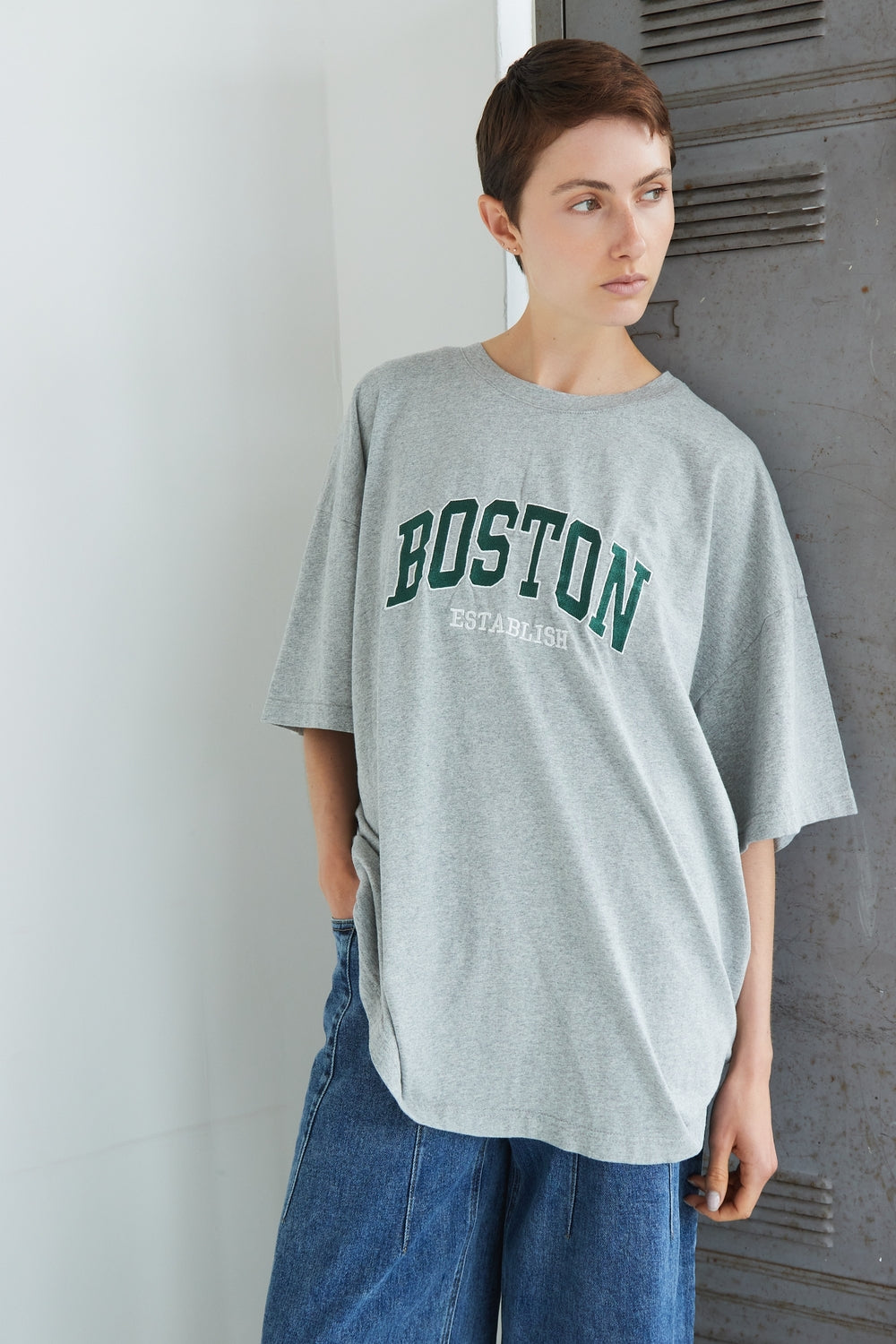 T-SHIRT BOSTON GRIS