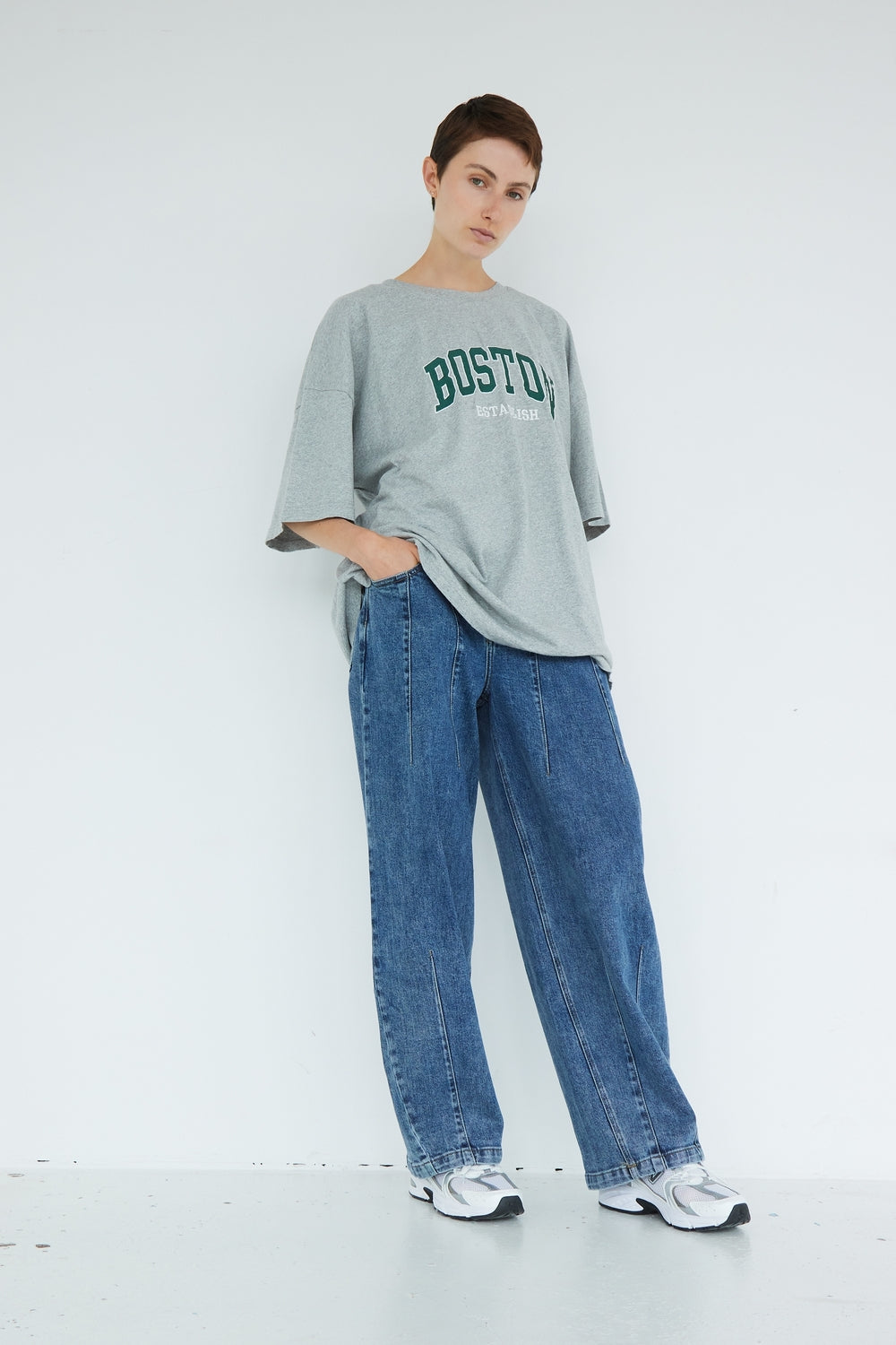 T-SHIRT BOSTON GRIS
