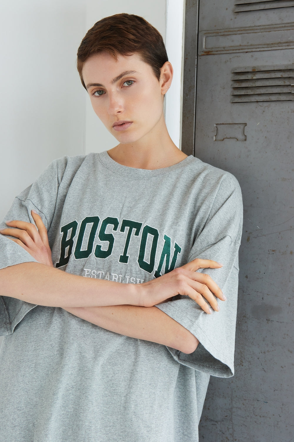 T-SHIRT BOSTON GRIS