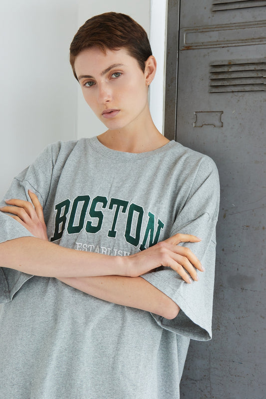 T-SHIRT BOSTON GRIS