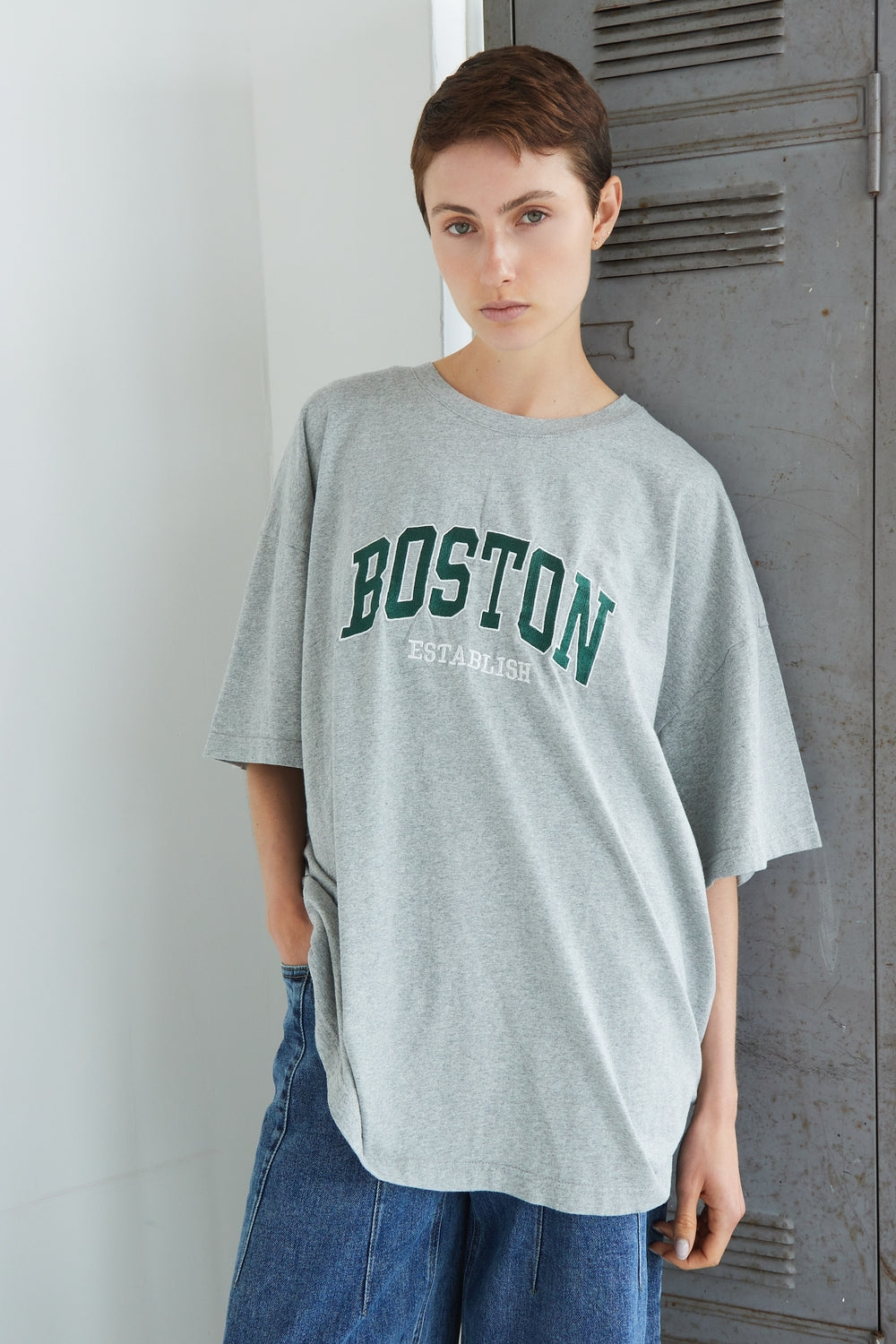 T-SHIRT BOSTON GRIS