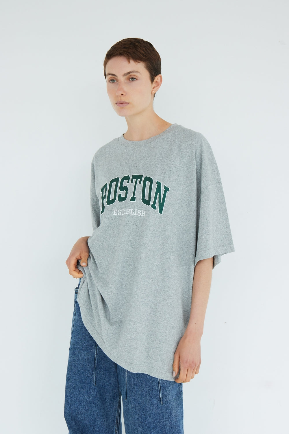 T-SHIRT BOSTON GRIS