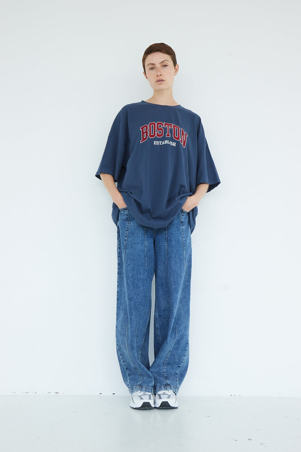 T-SHIRT BOSTON BLEU