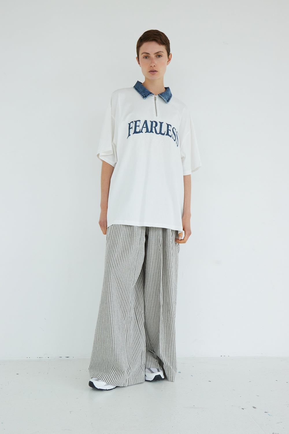 T-SHIRT FEARLESS BLANC