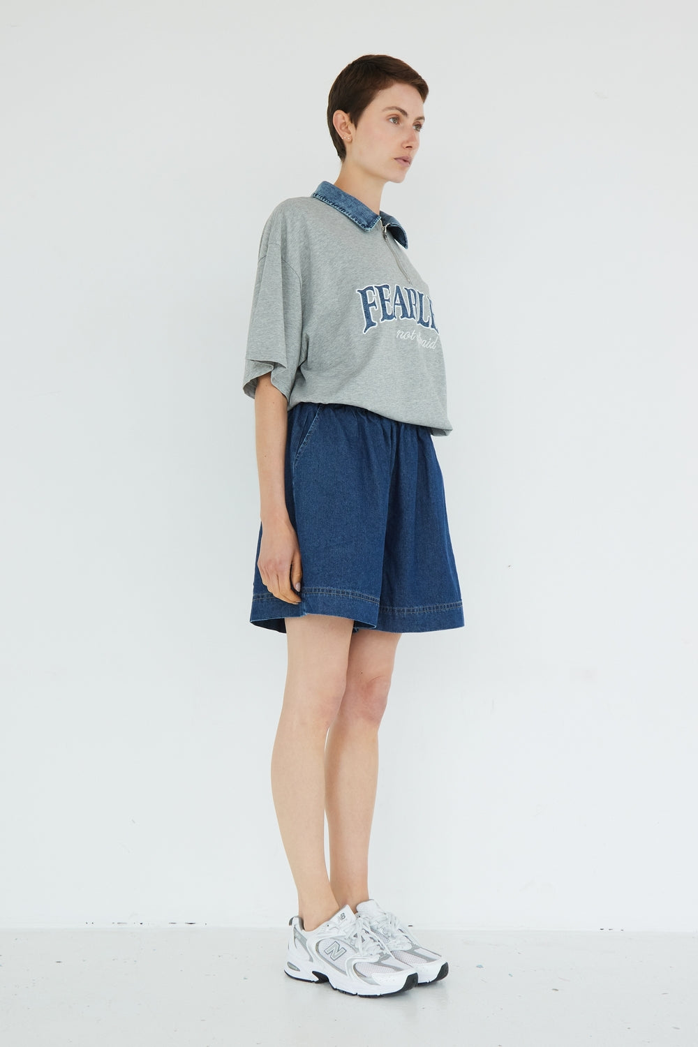 T-SHIRT FEARLESS GRIS