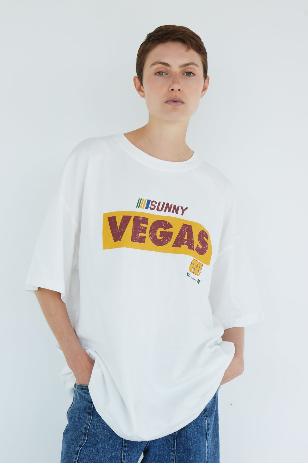 T-SHIRT VEGAS BLANC