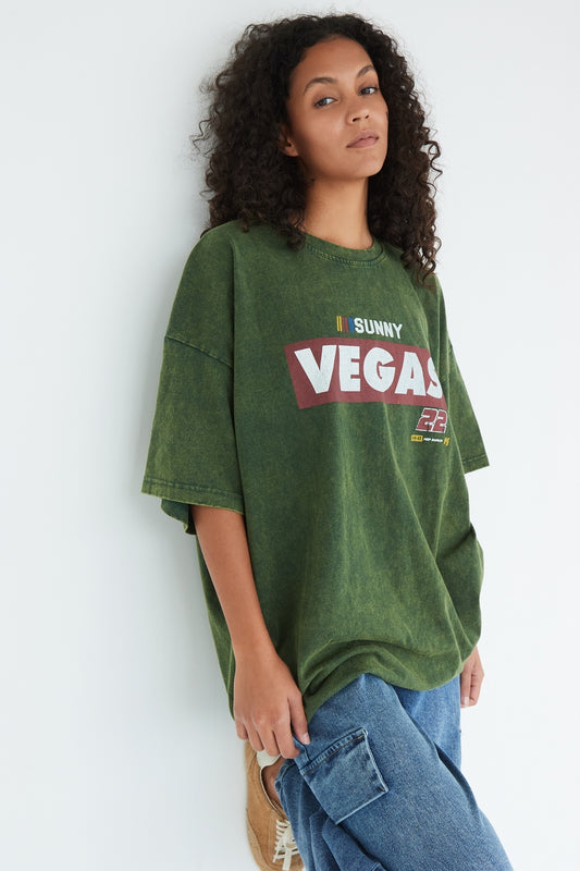 T-SHIRT VEGAS VERT