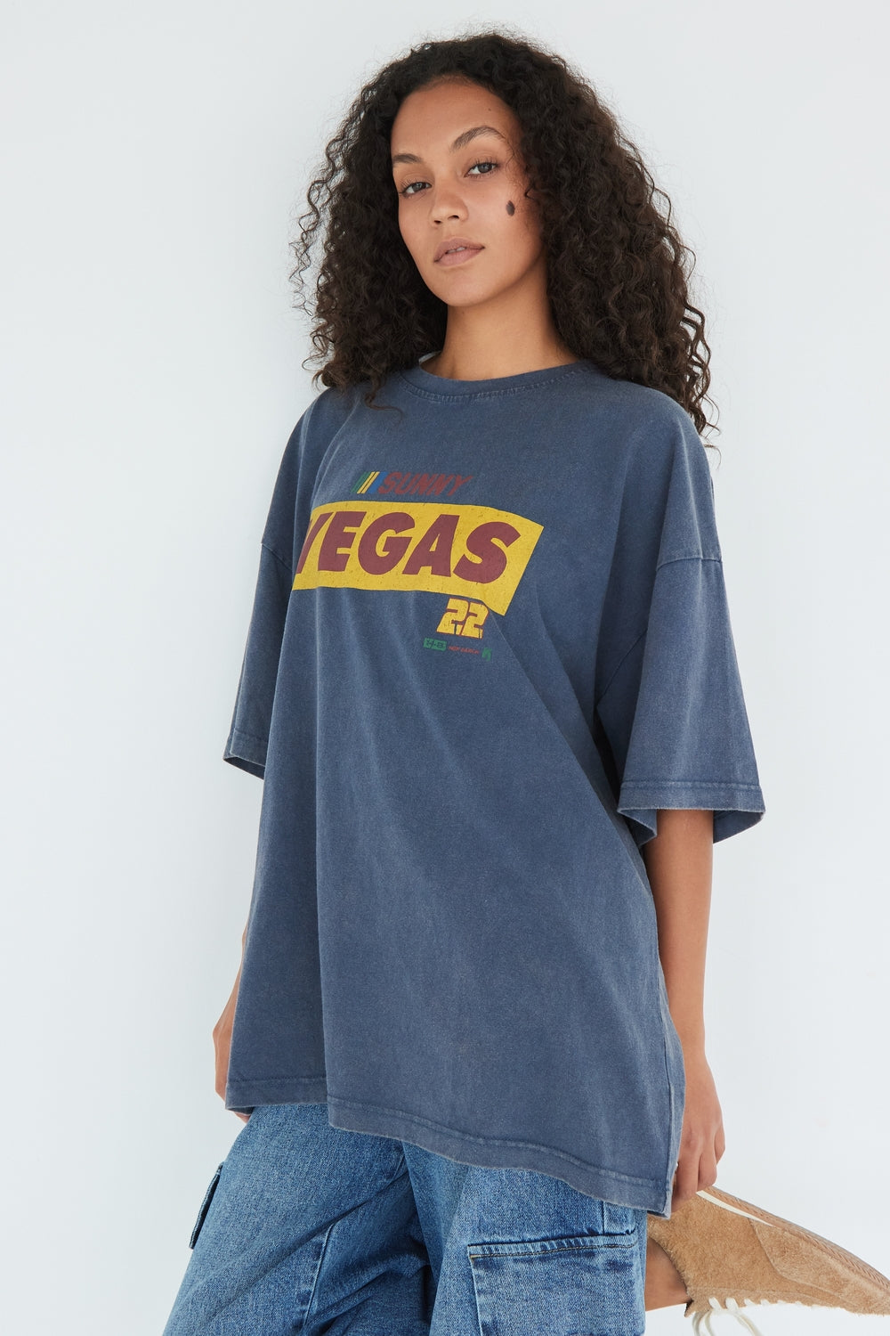 T-SHIRT VEGAS BLEU