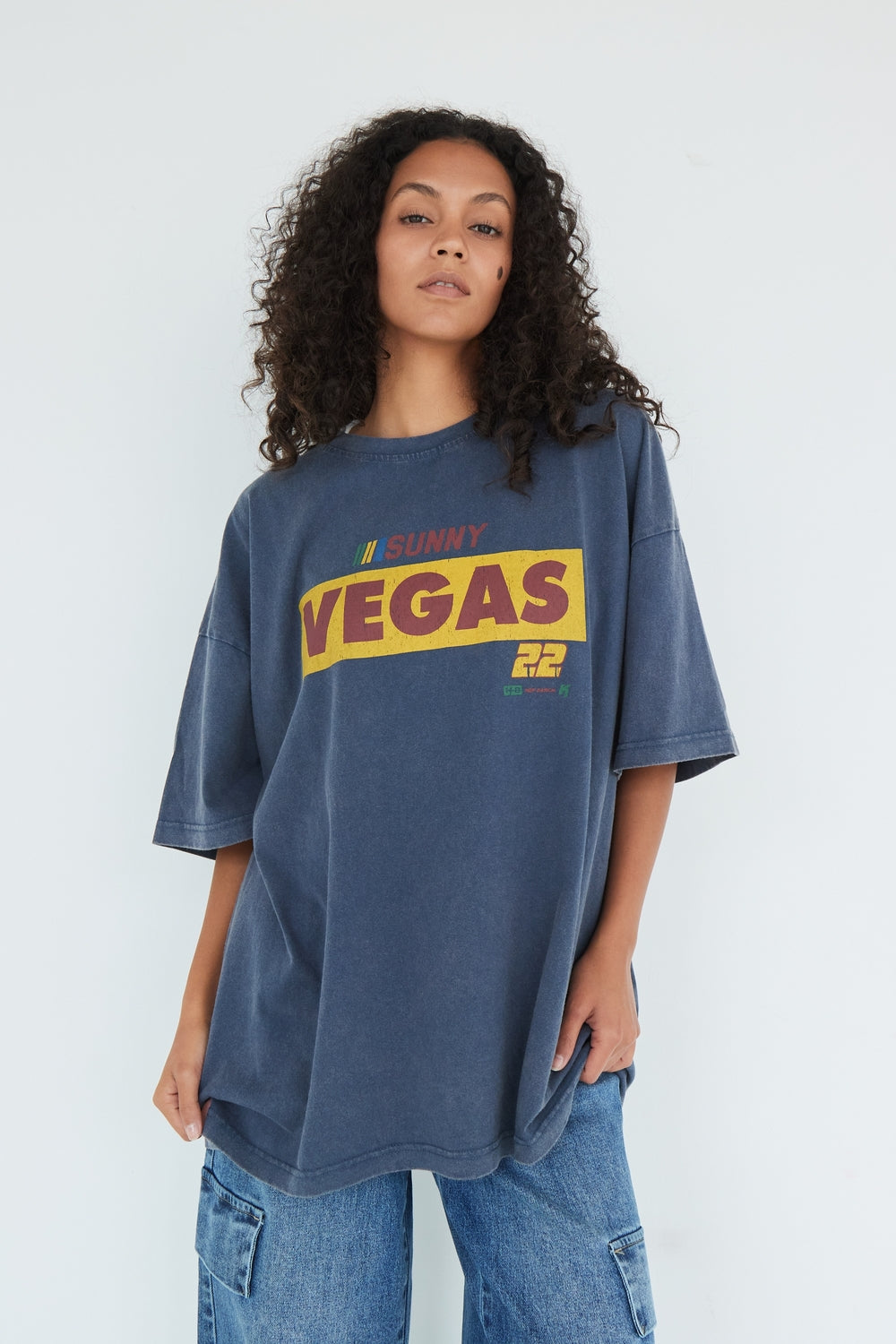 T-SHIRT VEGAS BLEU