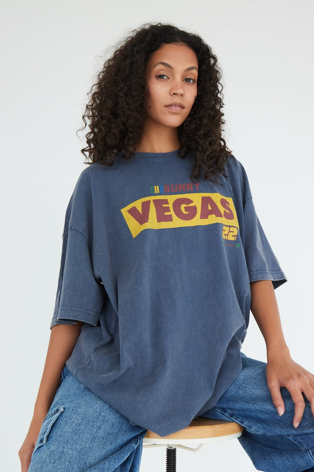 T-SHIRT VEGAS BLEU