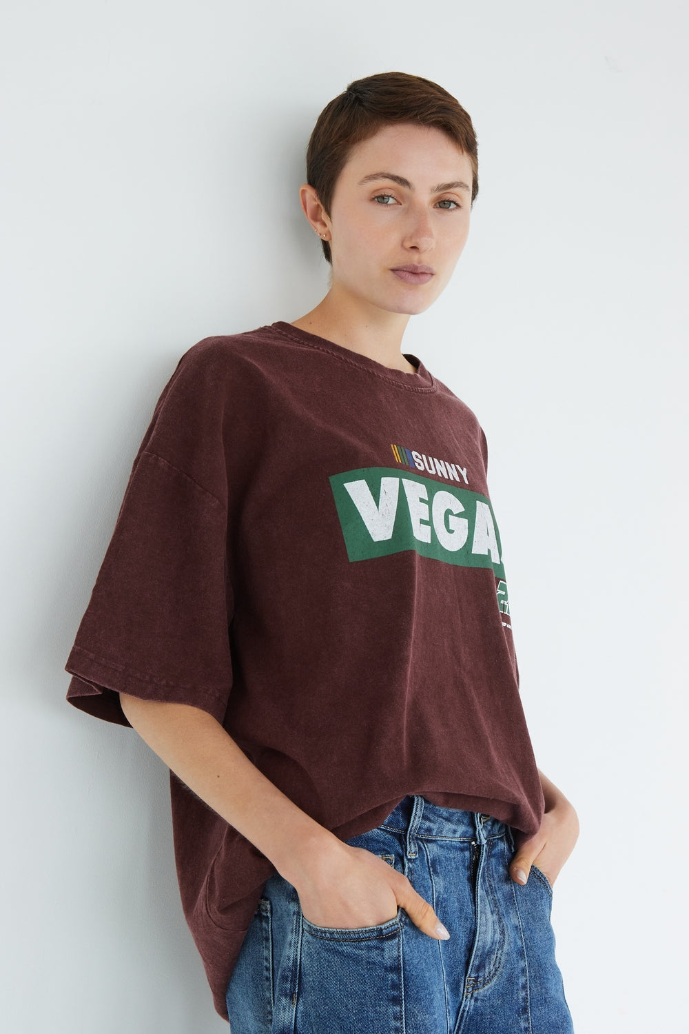 T-SHIRT VEGAS BORDEAUX