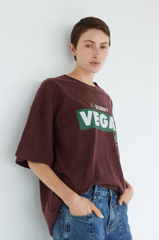 T-SHIRT VEGAS BORDEAUX