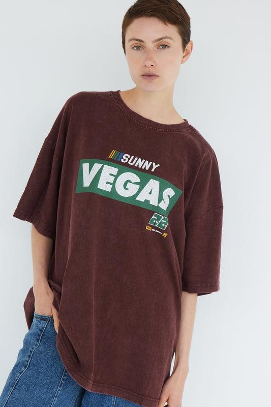 T-SHIRT VEGAS BORDEAUX