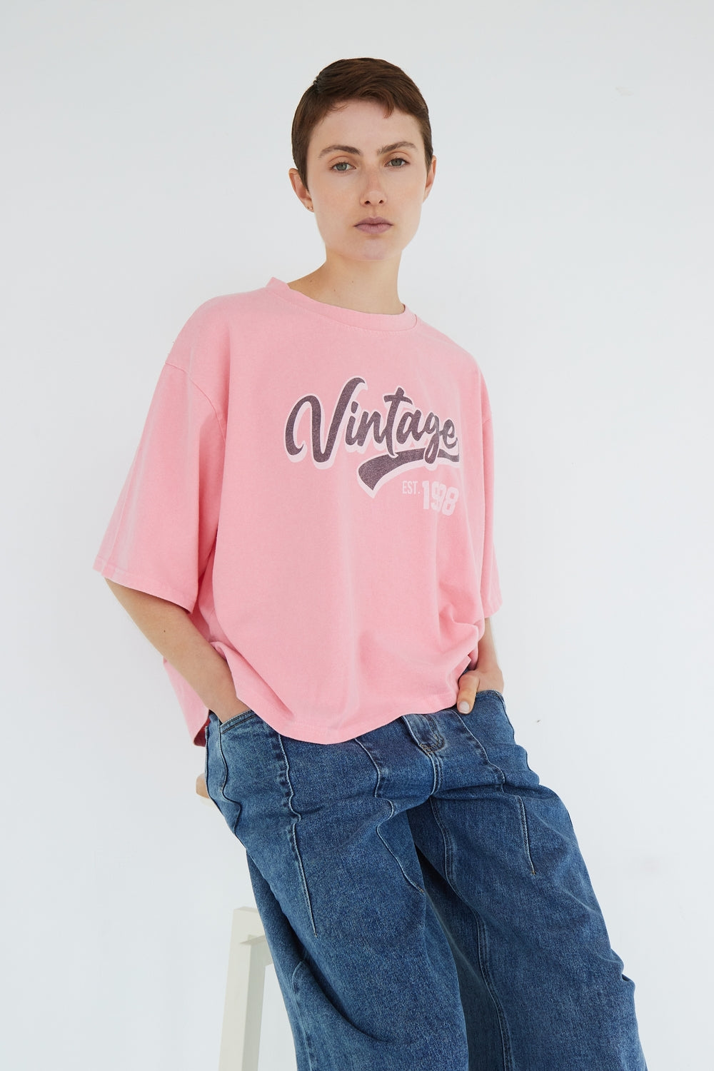 T-SHIRT VINTAGE ROSE