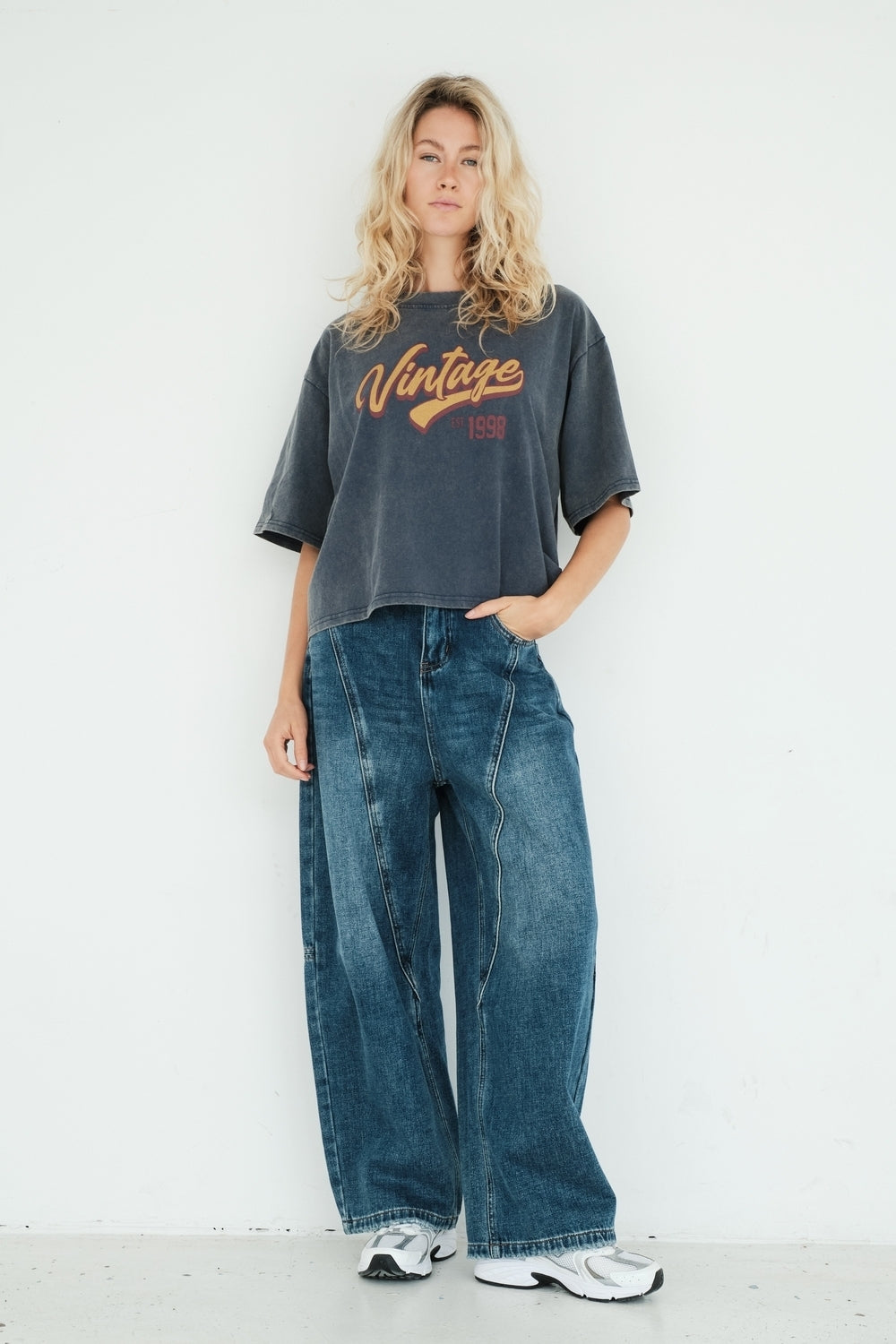 T-SHIRT WES BLEU