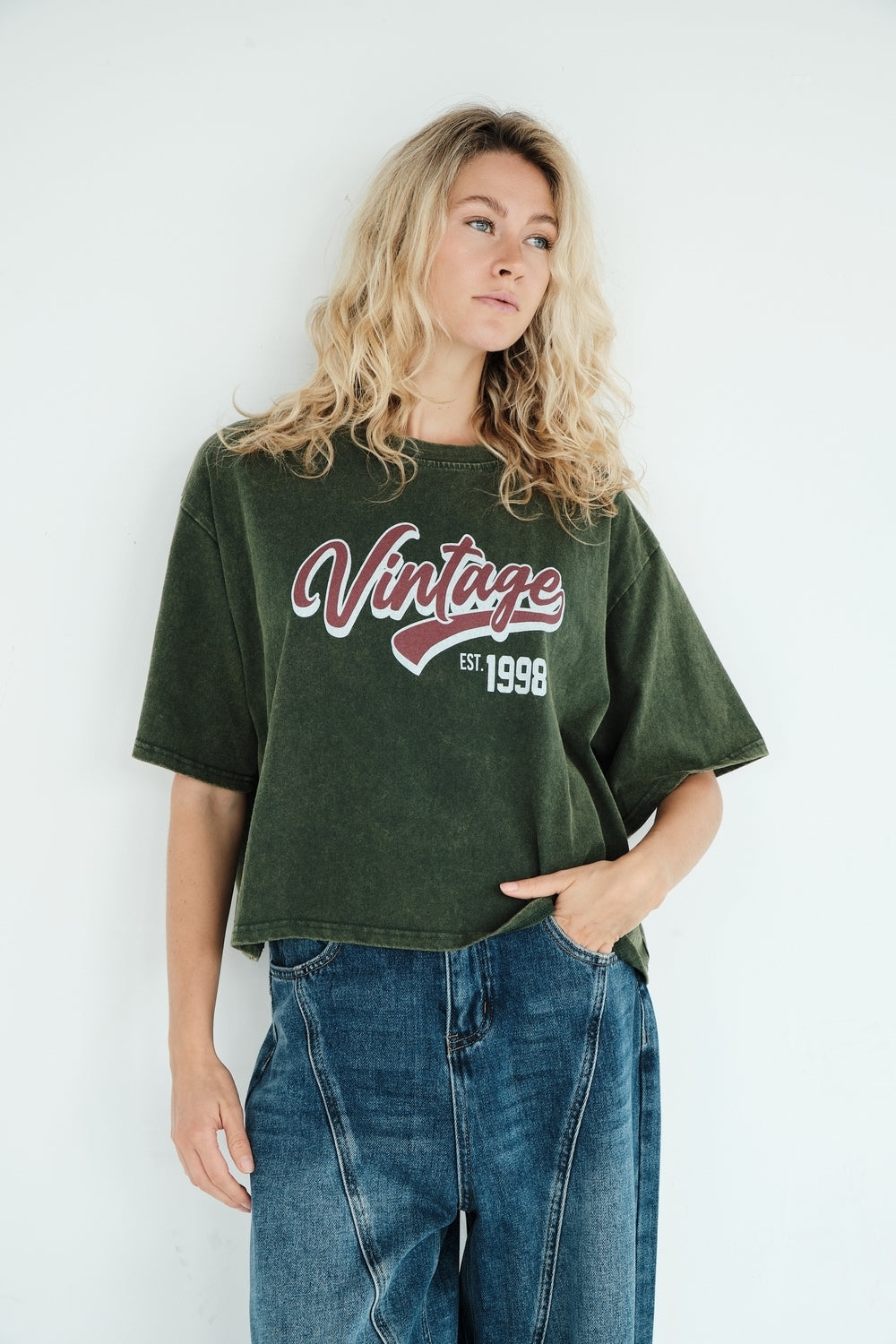 T-SHIRT WES VERT