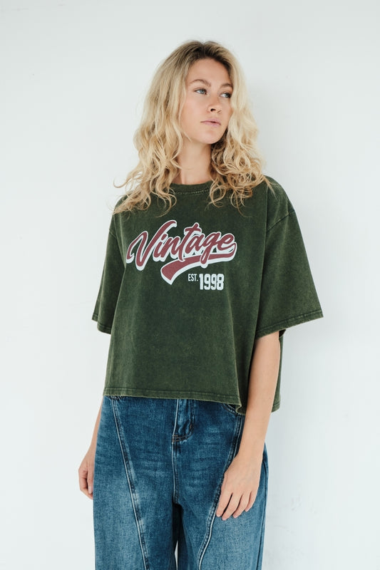 T-SHIRT WES VERT
