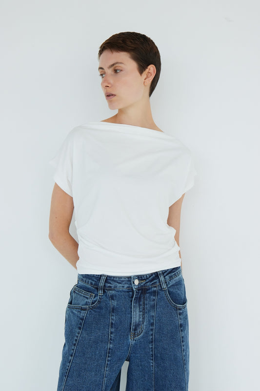 TOP AYDEN BLANC