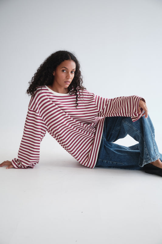 T-SHIRT MONA FRAMBOISE