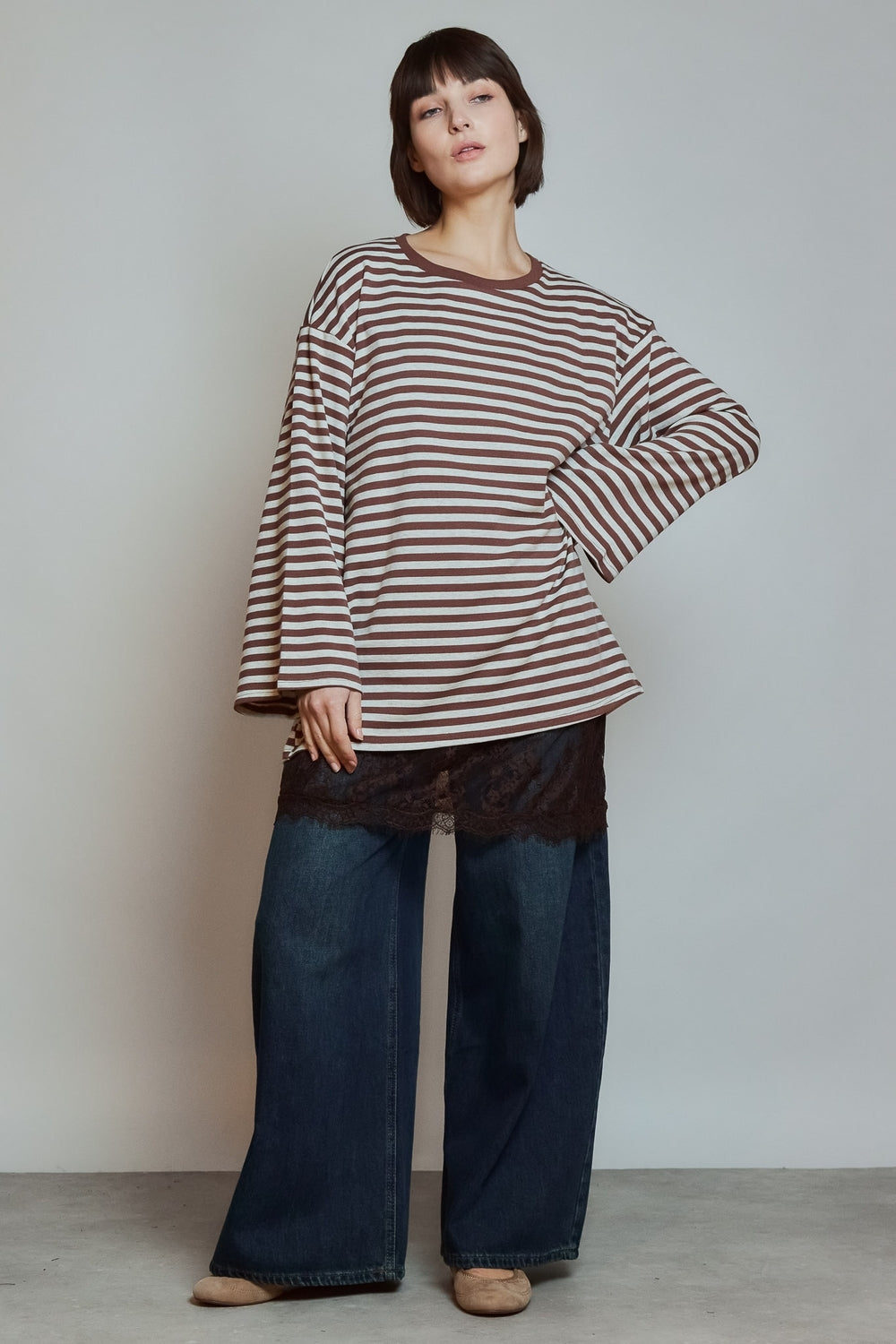 T-SHIRT MONA MARRON