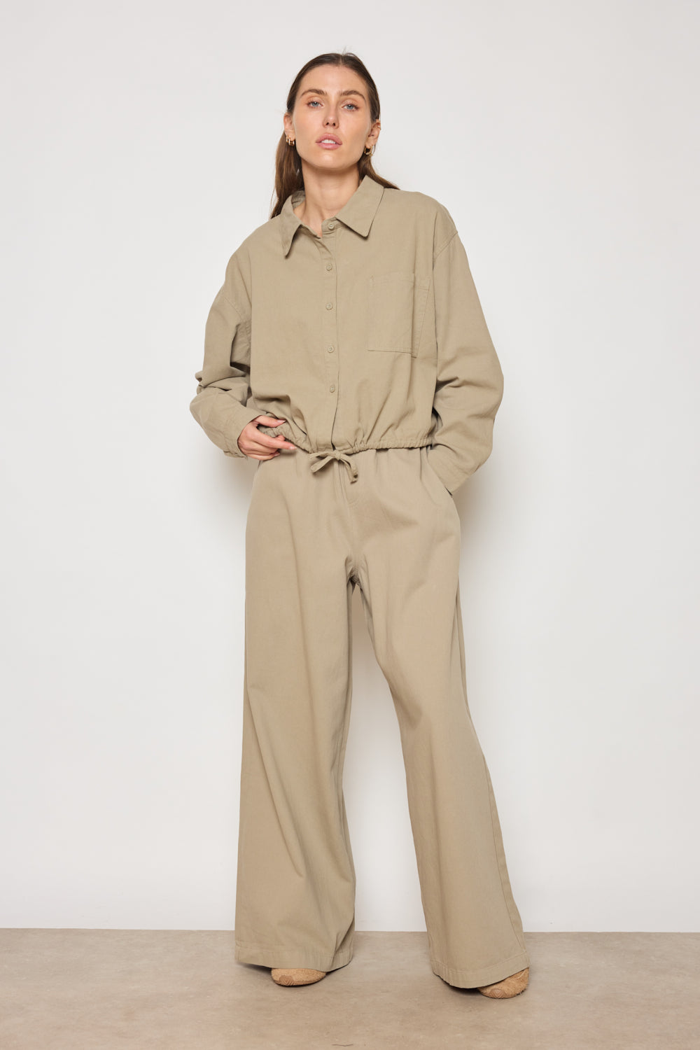 CHEMISE SELENA BEIGE FONCE