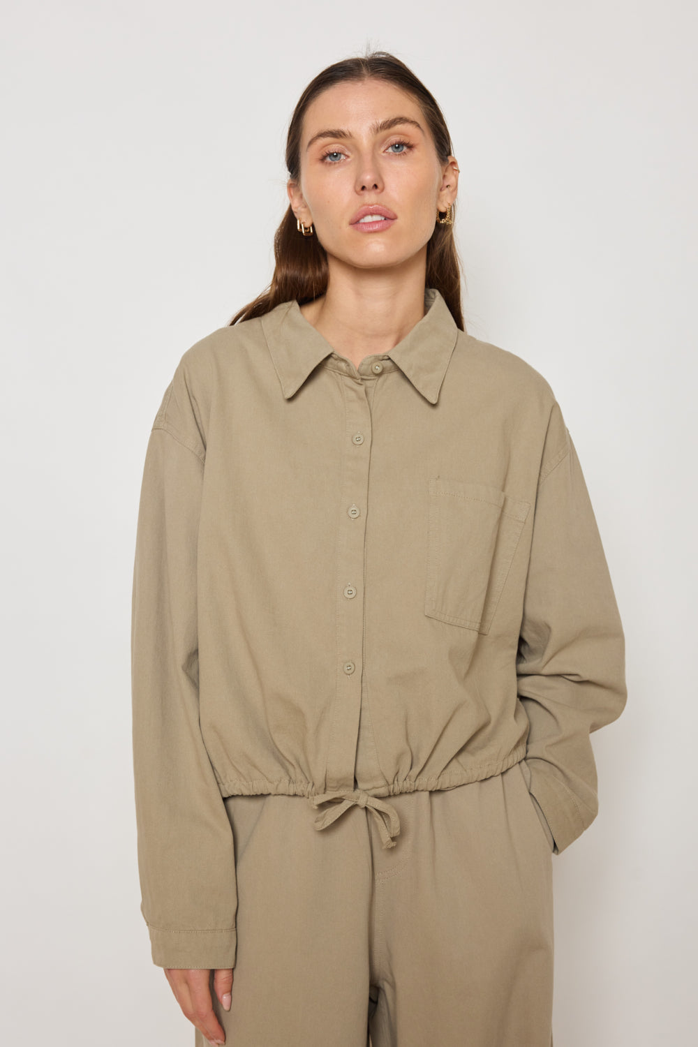 CHEMISE SELENA BEIGE FONCE