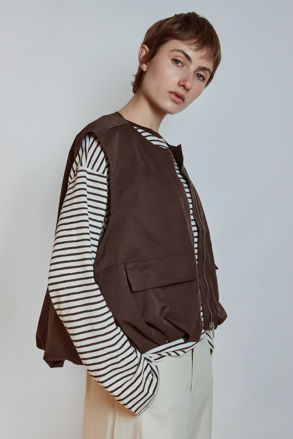 GILET ALIZEE CHOCOLAT