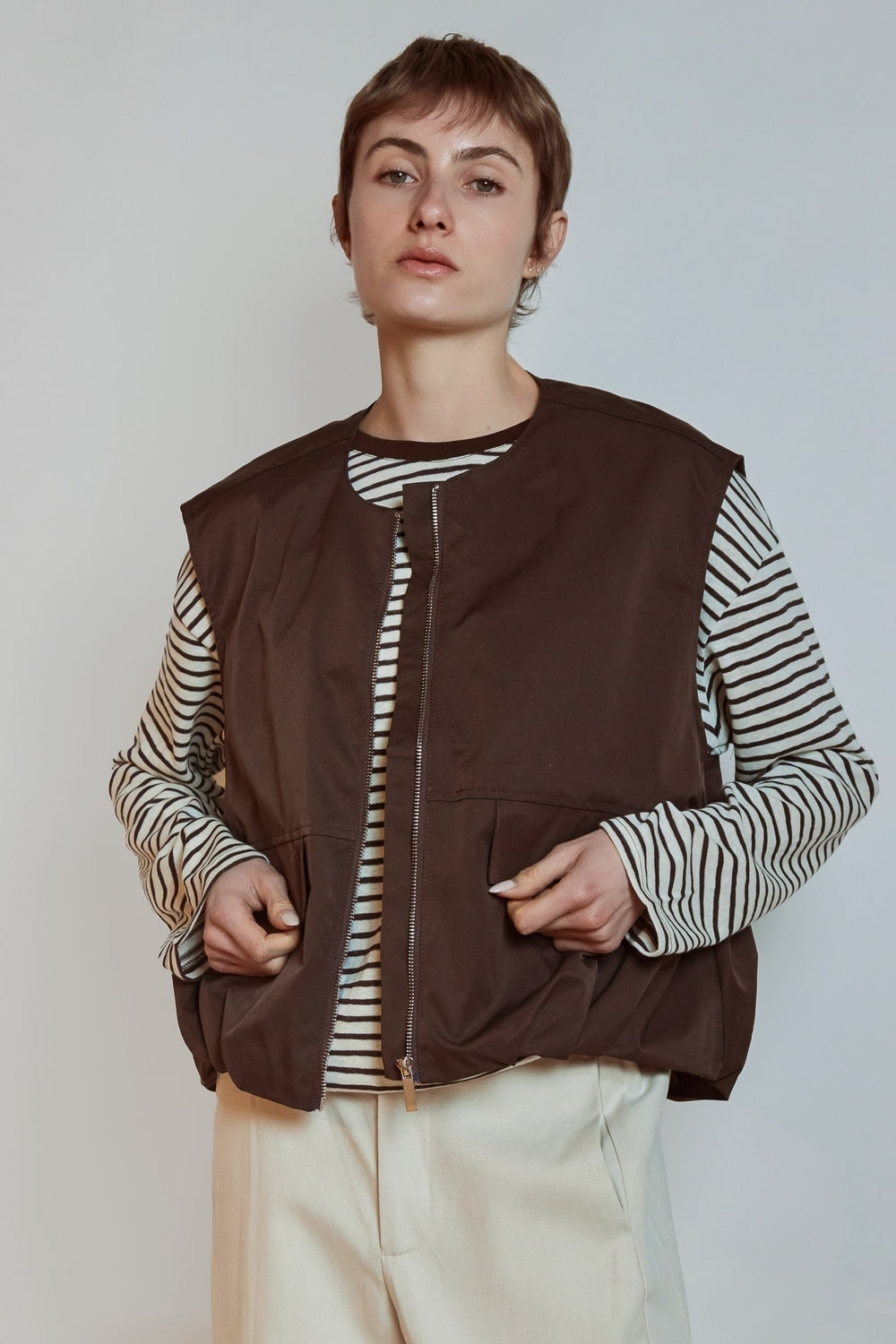 GILET ALIZEE CHOCOLAT