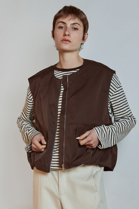 GILET ALIZEE CHOCOLAT