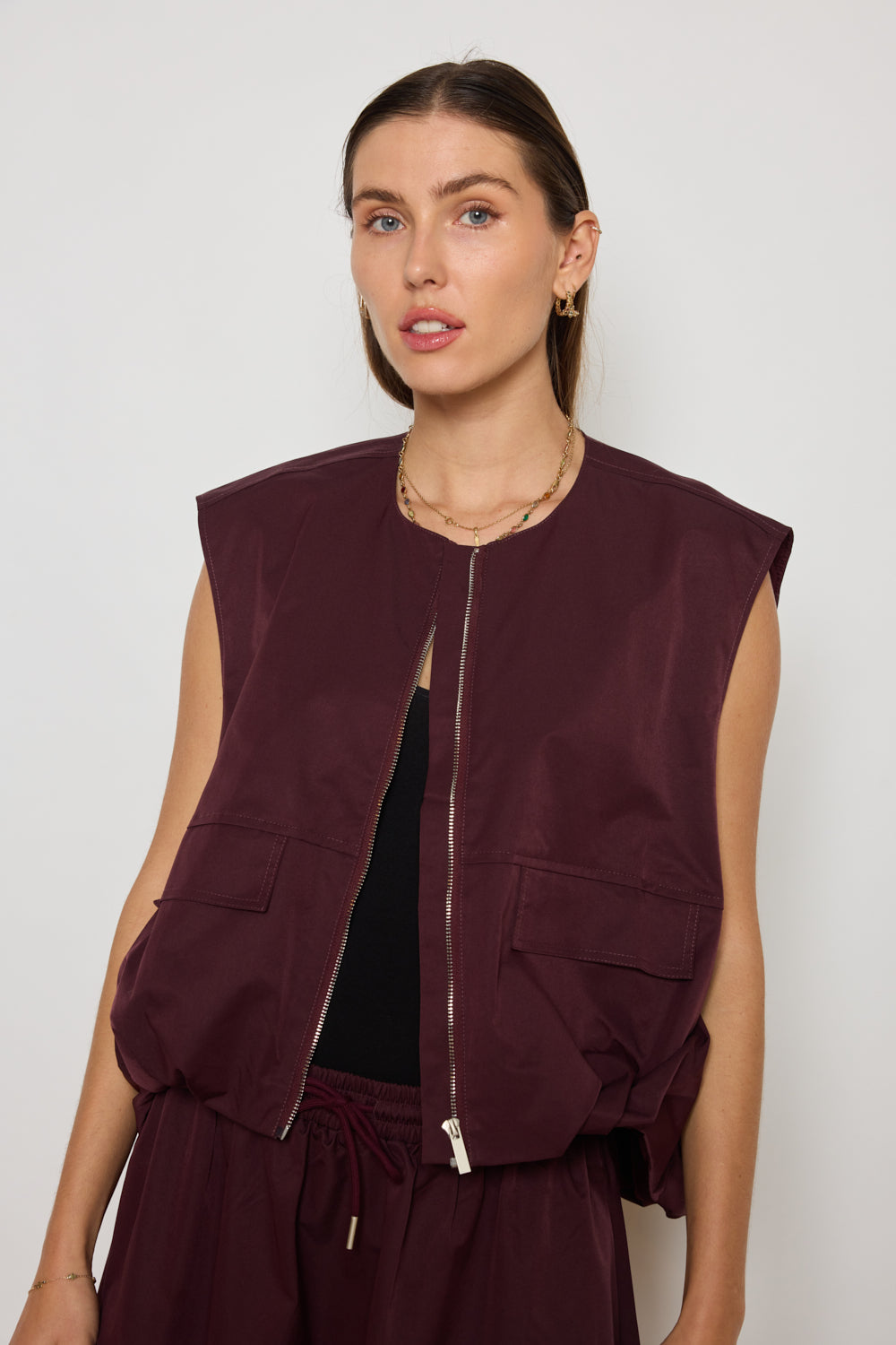 GILET ALIZEE PRUNE