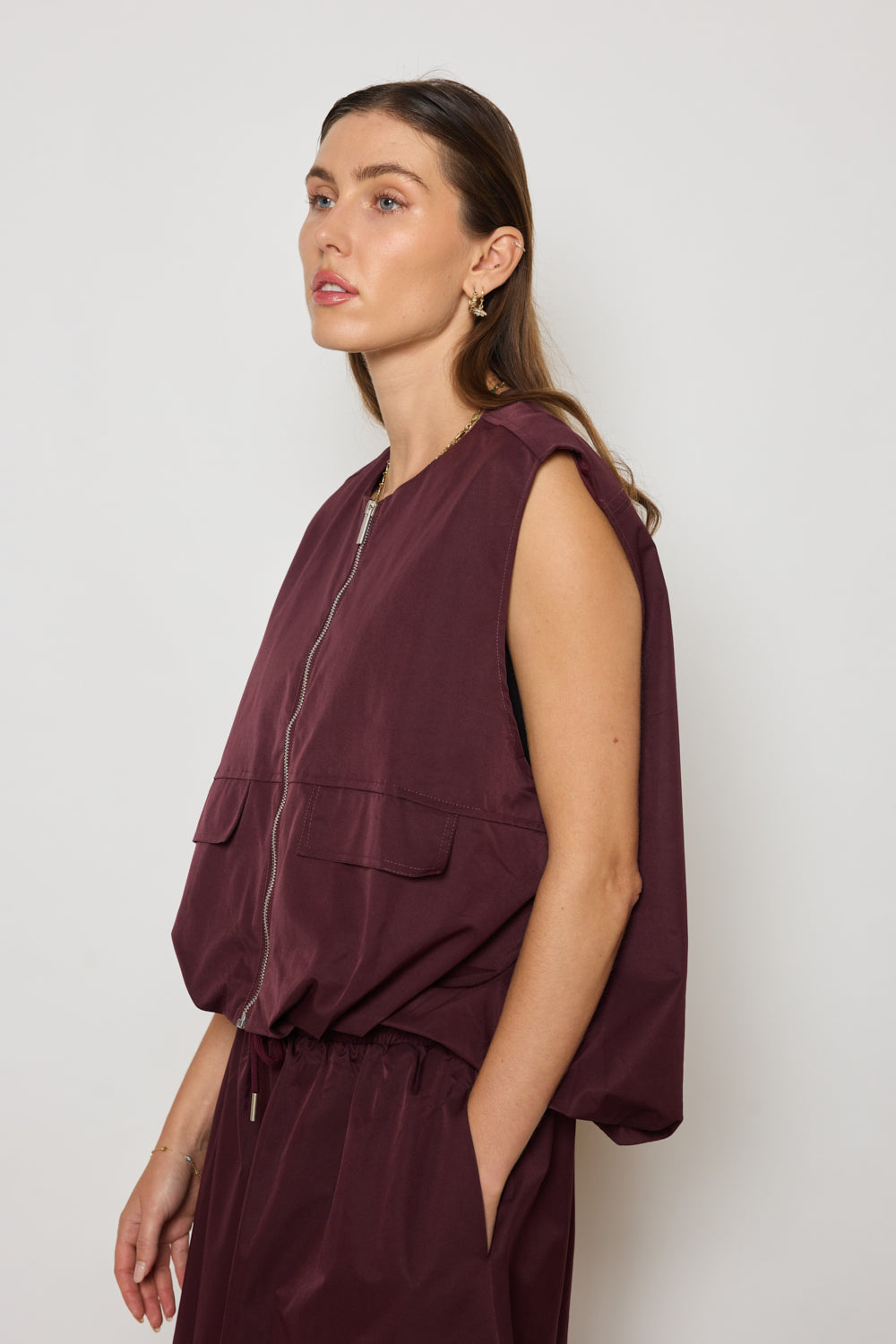 GILET ALIZEE PRUNE