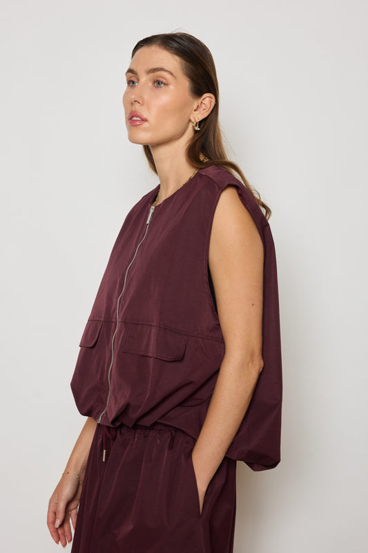 GILET ALIZEE PRUNE