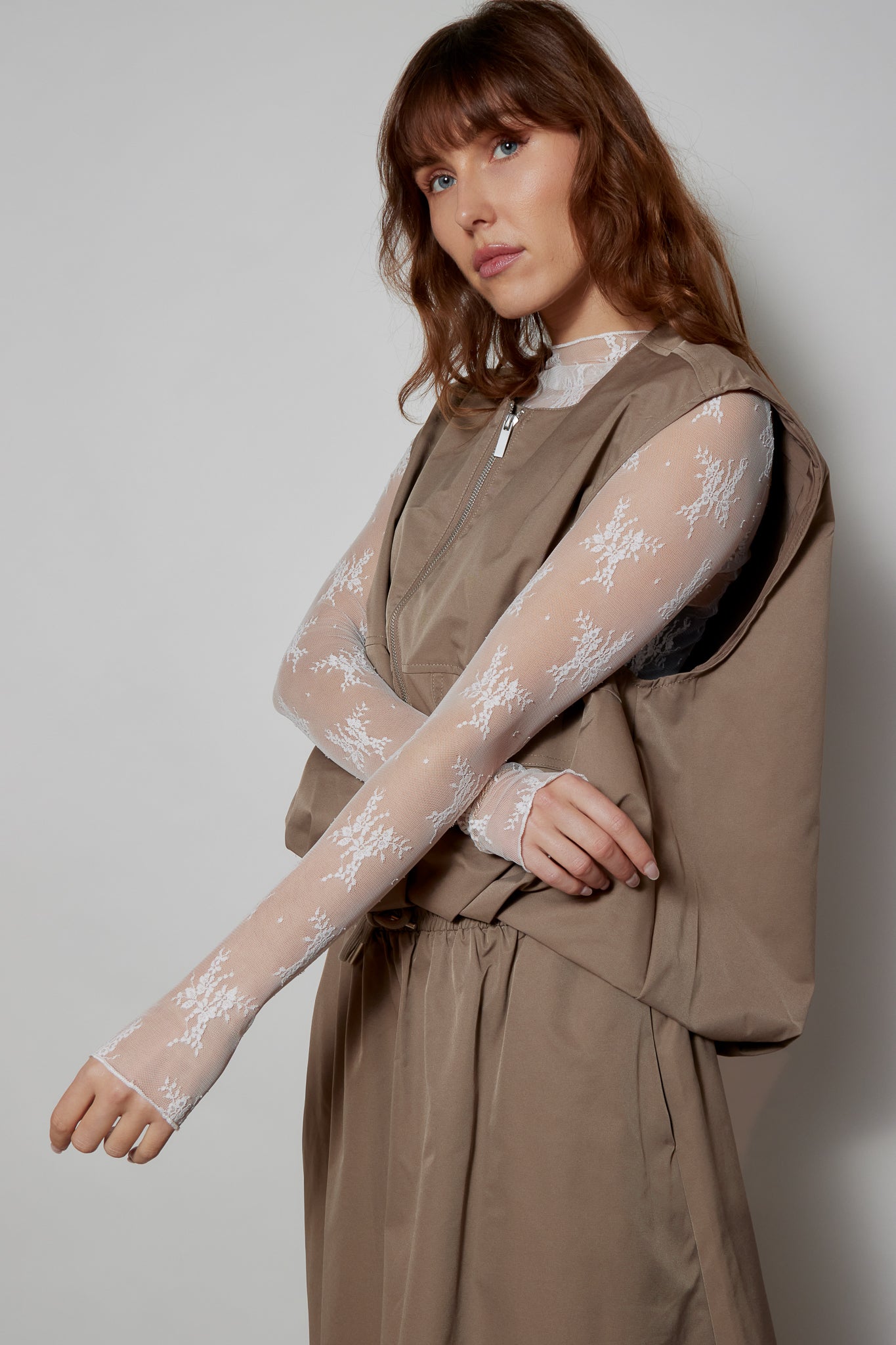 GILET ALIZEE TAUPE