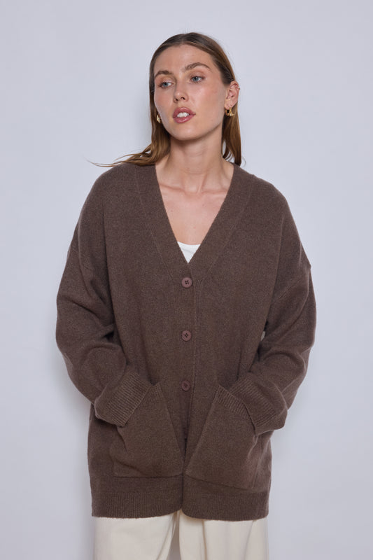 GILET LEANE CHOCOLAT