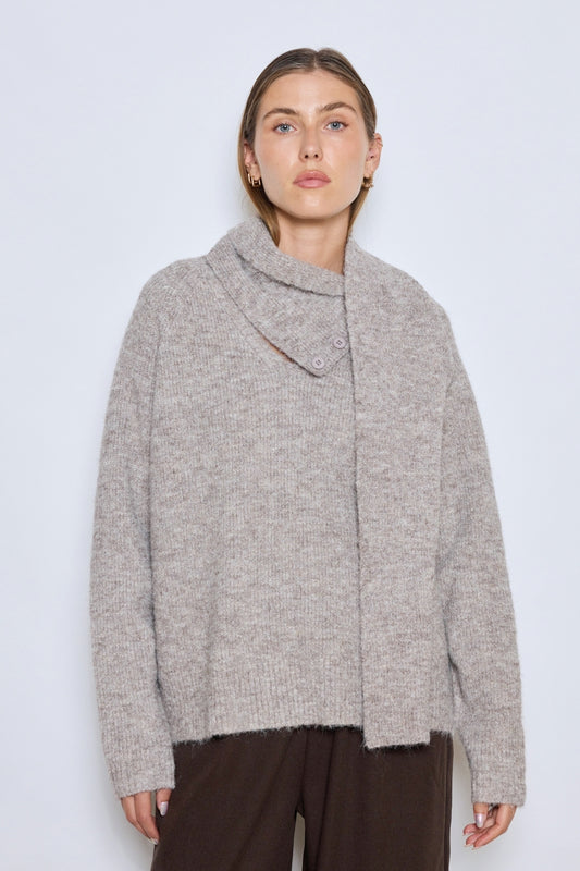 PULL AURELIE TAUPE