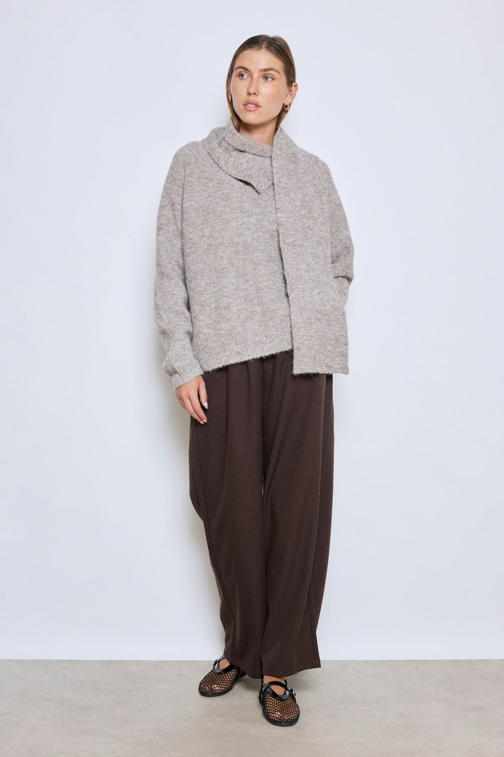 PULL AURELIE TAUPE