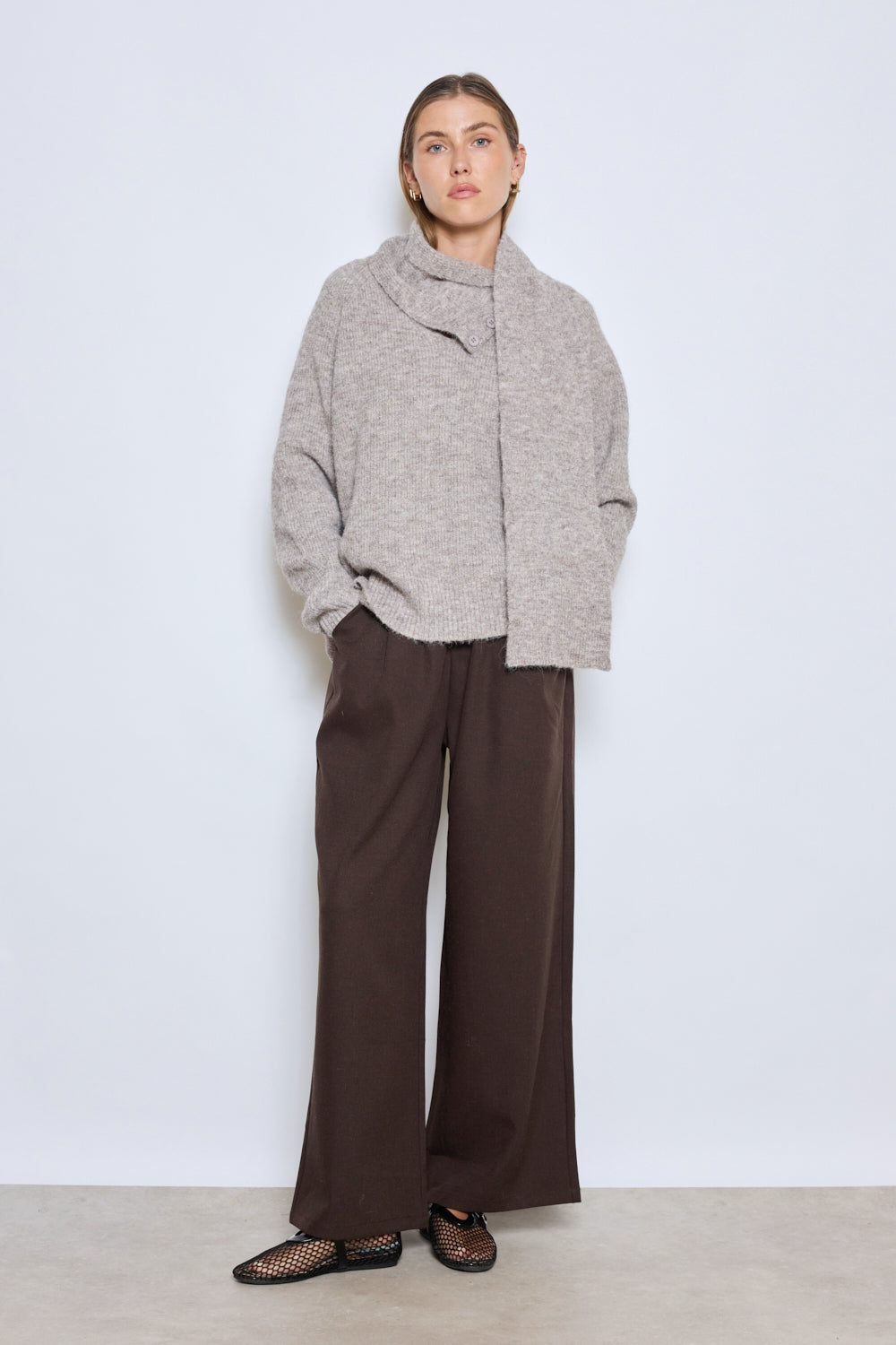 PULL AURELIE TAUPE
