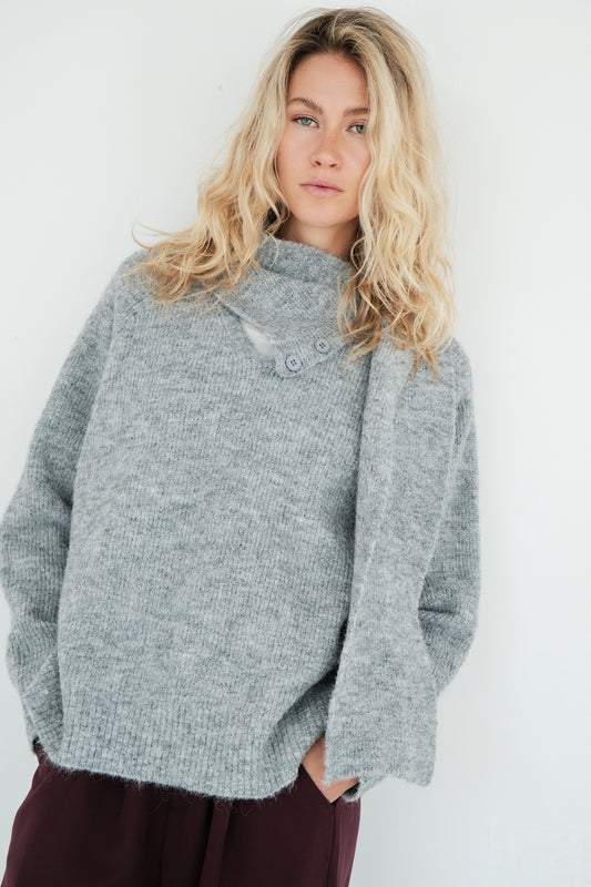 PULL AURELIE GRIS