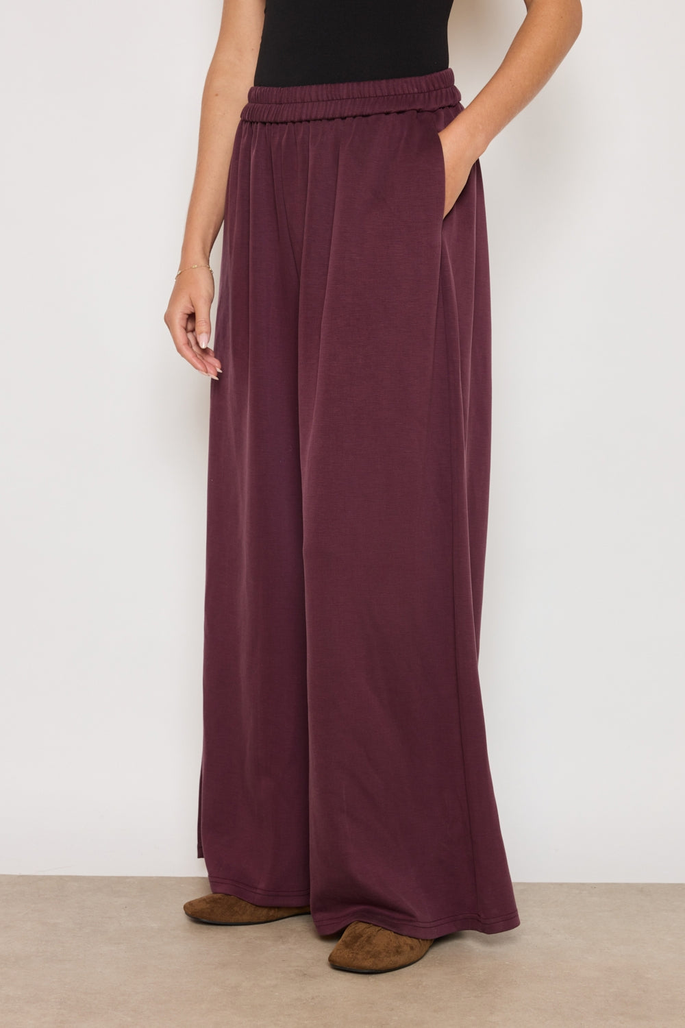 PANTALON COLIN PRUNE