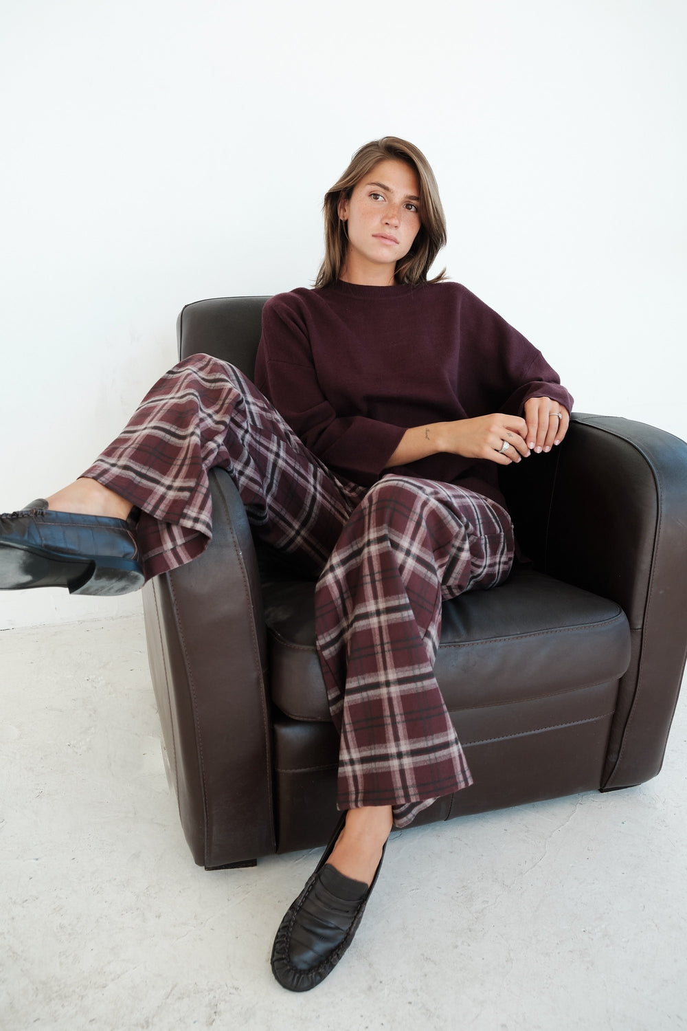 PANTALON ADELE BORDEAUX