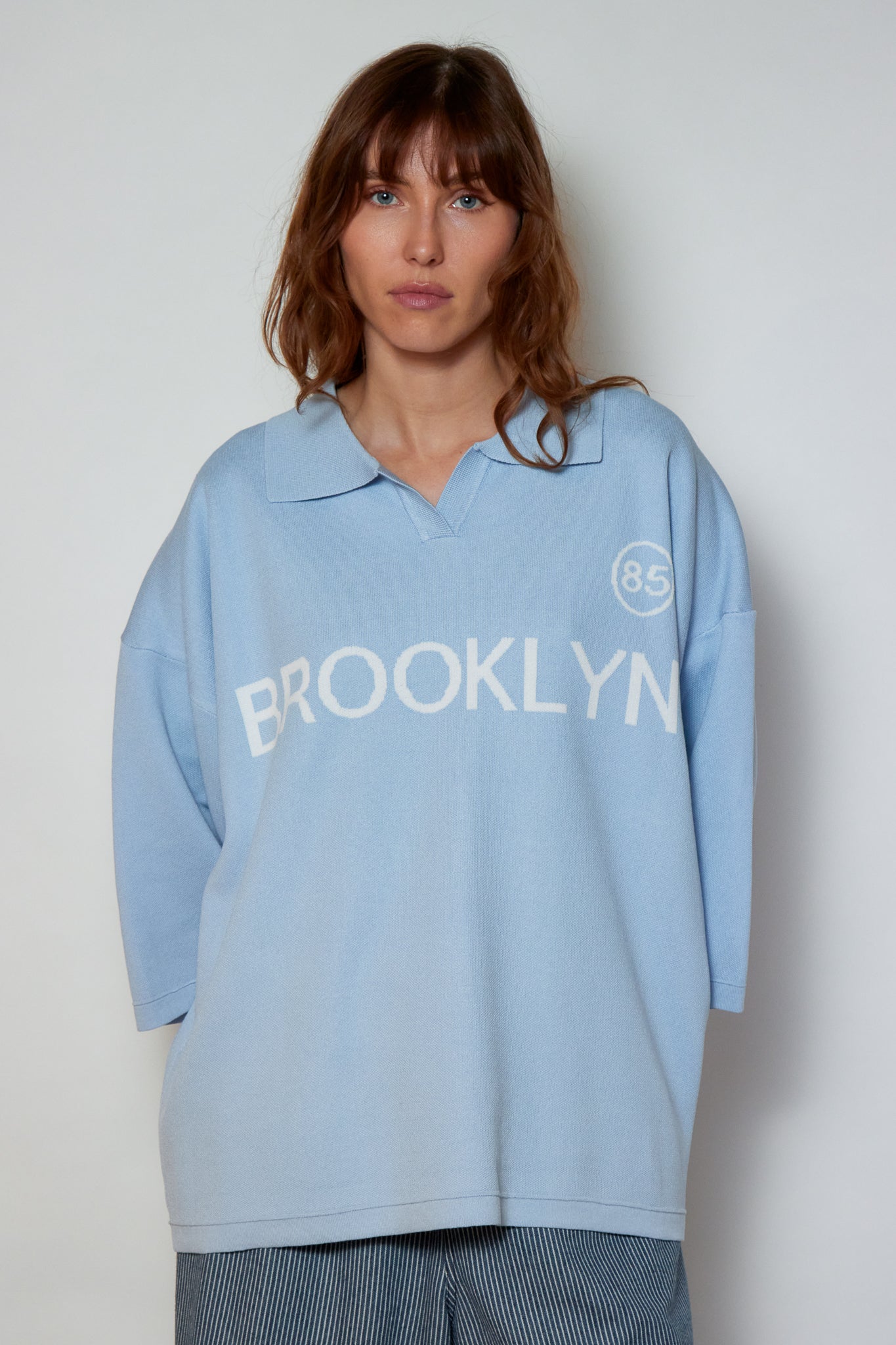 T-SHIRT MAILLE BROOKLYN BLEU