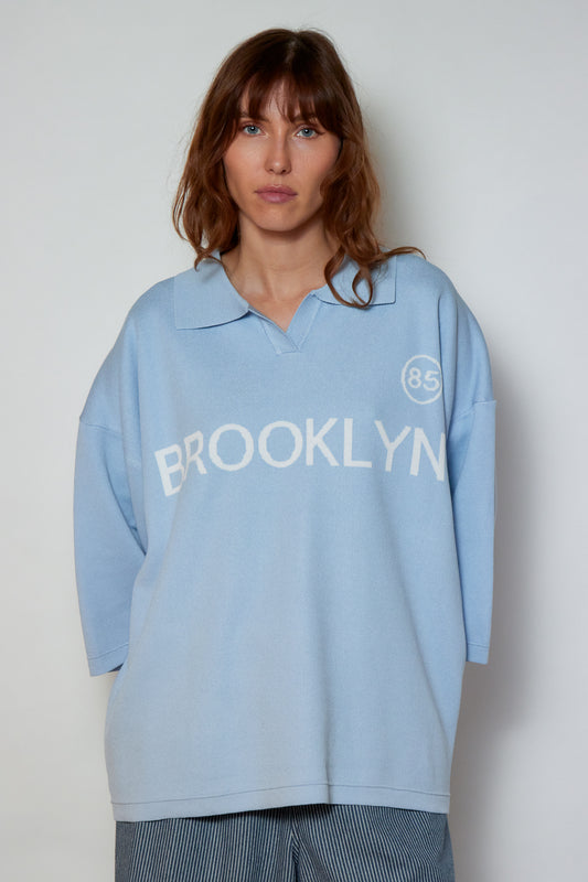 T-SHIRT MAILLE BROOKLYN BLEU