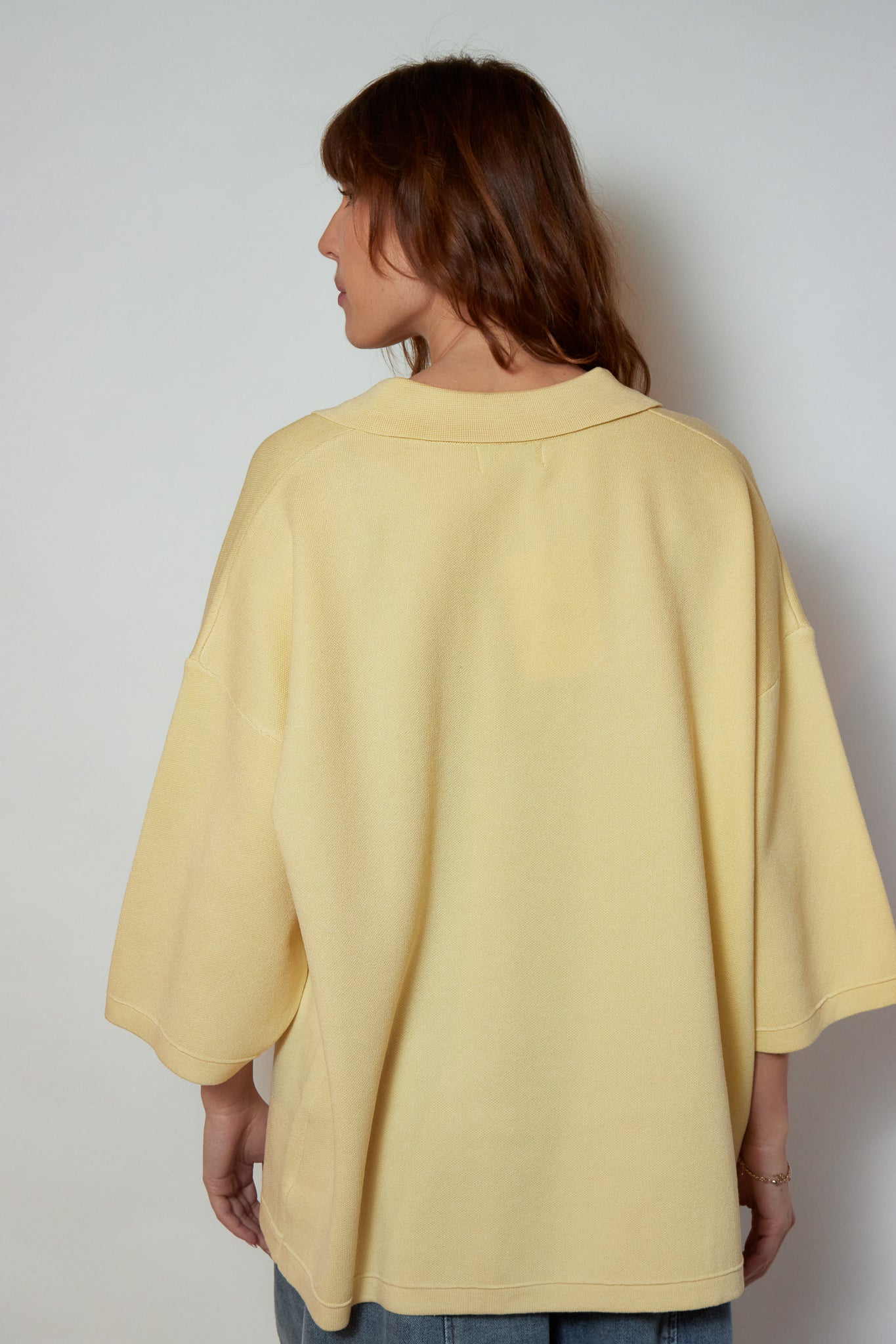 T-SHIRT MAILLE BROOKLYN JAUNE