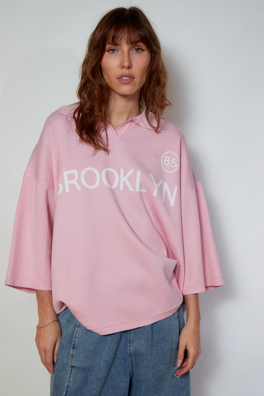 T-SHIRT MAILLE BROOKLYN ROSE