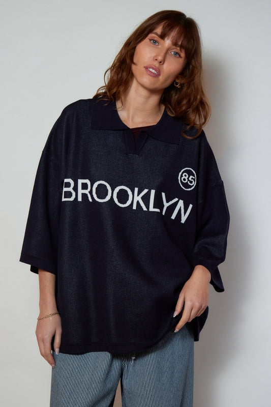 T-SHIRT MAILLE BROOKLYN MARINE
