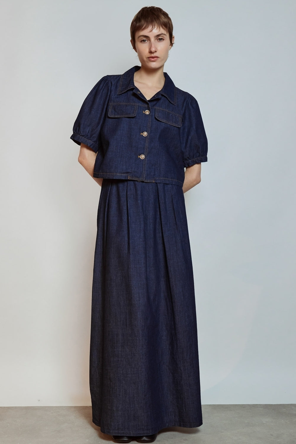 JUPE CELESTE BLEU