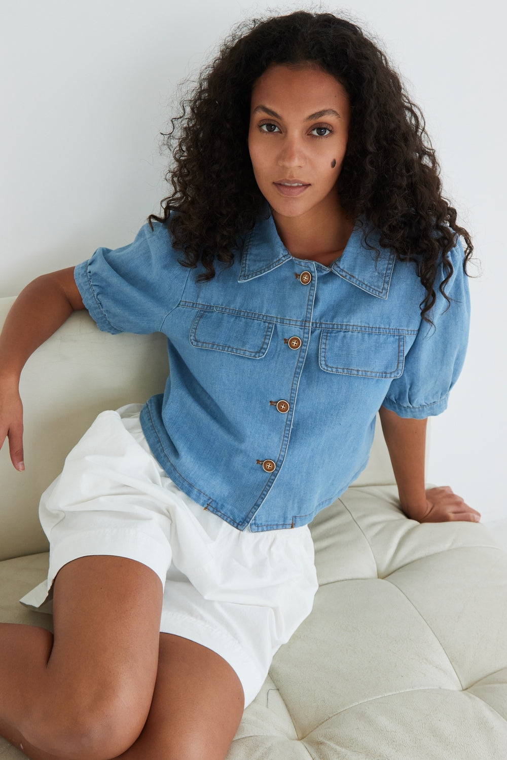 TOP CELESTE BLEU CIEL